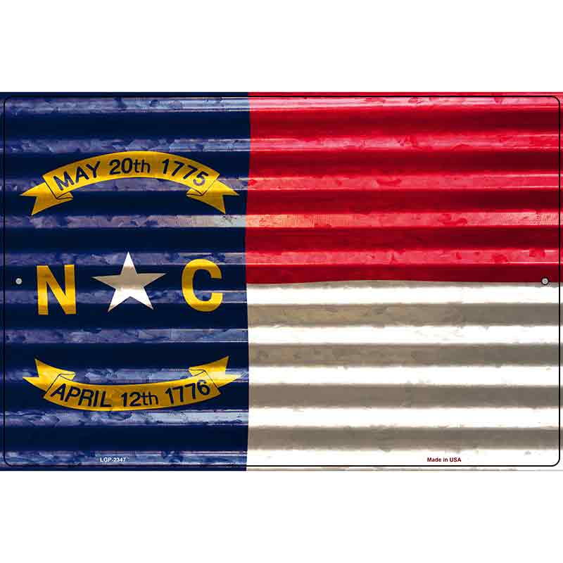 North Carolina Flag Novelty Parking Sign 12" x 18" (LGP)