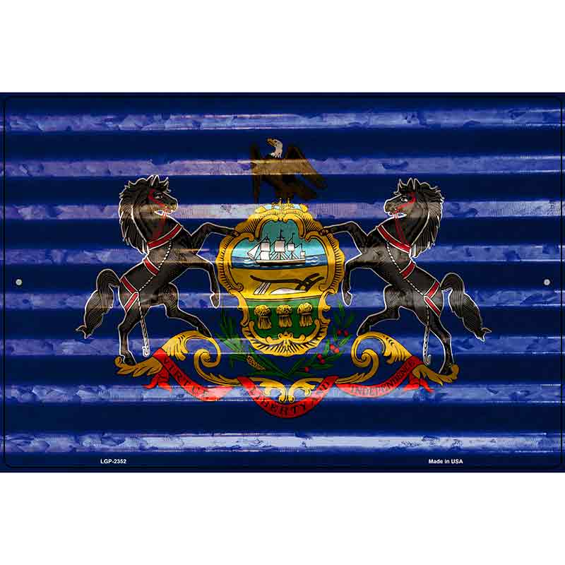 Pennsylvania Flag Novelty Parking Sign 12" x 18" (LGP)