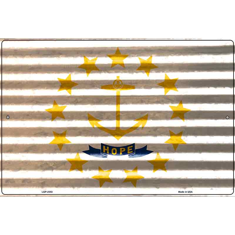 Rhode Island Flag Novelty Parking Sign 12" x 18" (LGP)