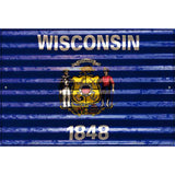 Wisconsin Flag Novelty Parking Sign 12" x 18" (LGP)