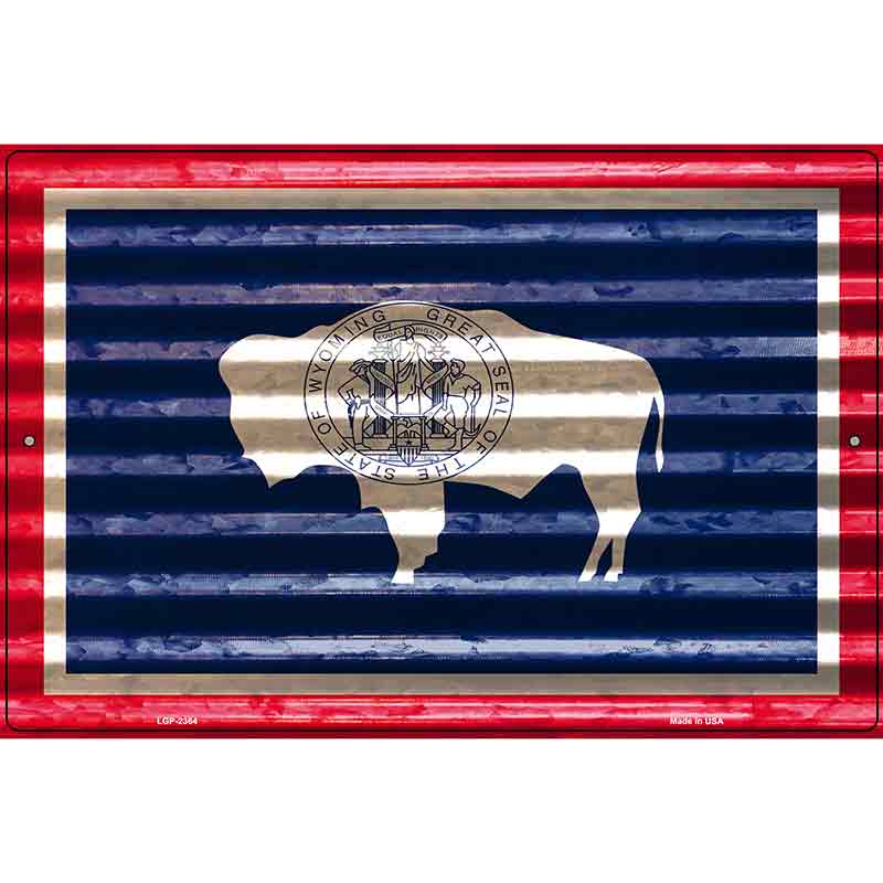 Wyoming Flag Novelty Parking Sign 12" x 18" (LGP)