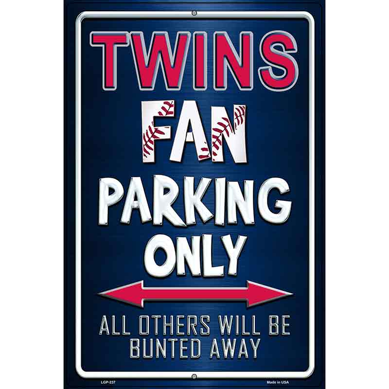 Twins Metal Novelty Parking Sign 12" x 18" (LGP)