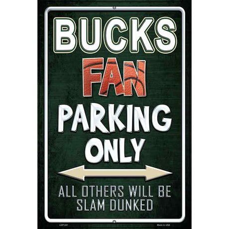 Bucks Metal Novelty Parking Sign 12" x 18" (LGP)