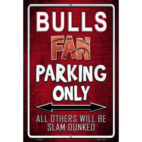 Bulls Metal Novelty Parking Sign 12" x 18" (LGP)