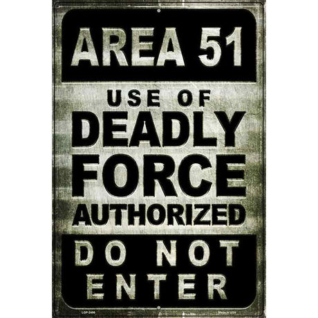 Area 51 Novelty Metal Parking Sign 12" x 18" (LGP)