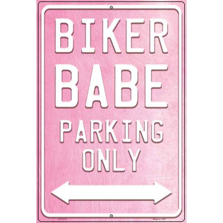 Bike Babe Parking Novelty Metal Parking Sign 12" x 18" (LGP)