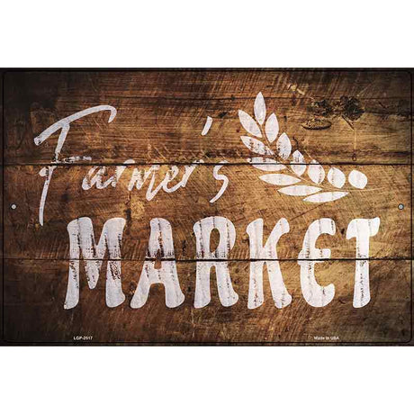 Farmers Market Novelty Metal Parking Sign 12" x 18" (LGP)