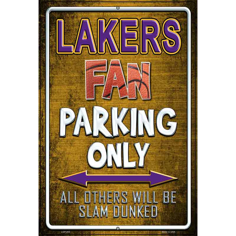 Lakers Metal Novelty Parking Sign 12" x 18" (LGP)