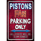 Pistons Metal Novelty Parking Sign 12" x 18" (LGP)