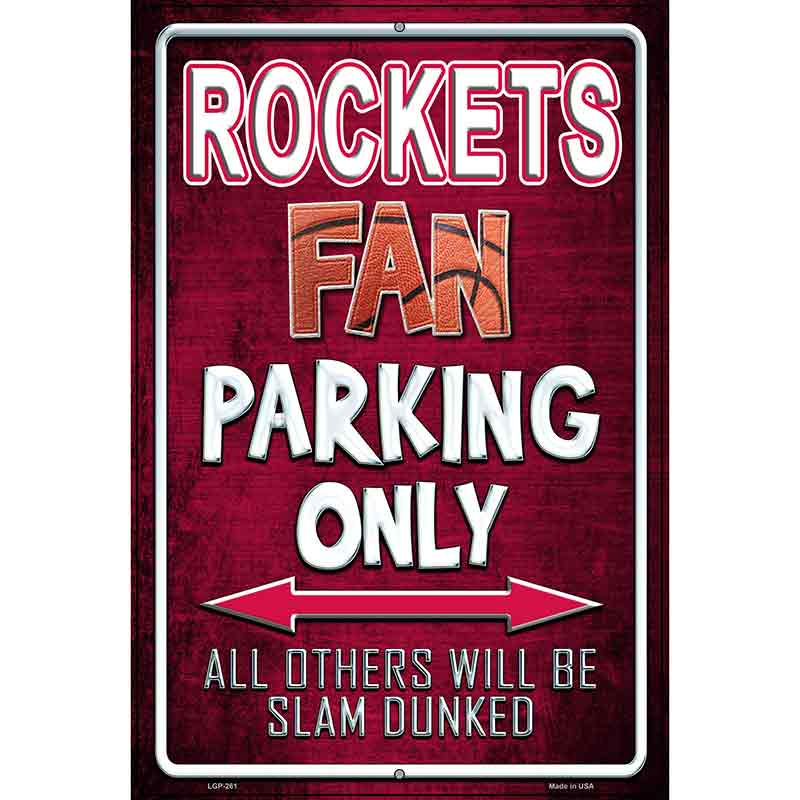 Rockets Metal Novelty Parking Sign 12" x 18" (LGP)