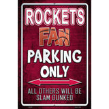 Rockets Metal Novelty Parking Sign 12" x 18" (LGP)