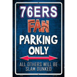 76ers Metal Novelty Parking Sign 12" x 18" (LGP)