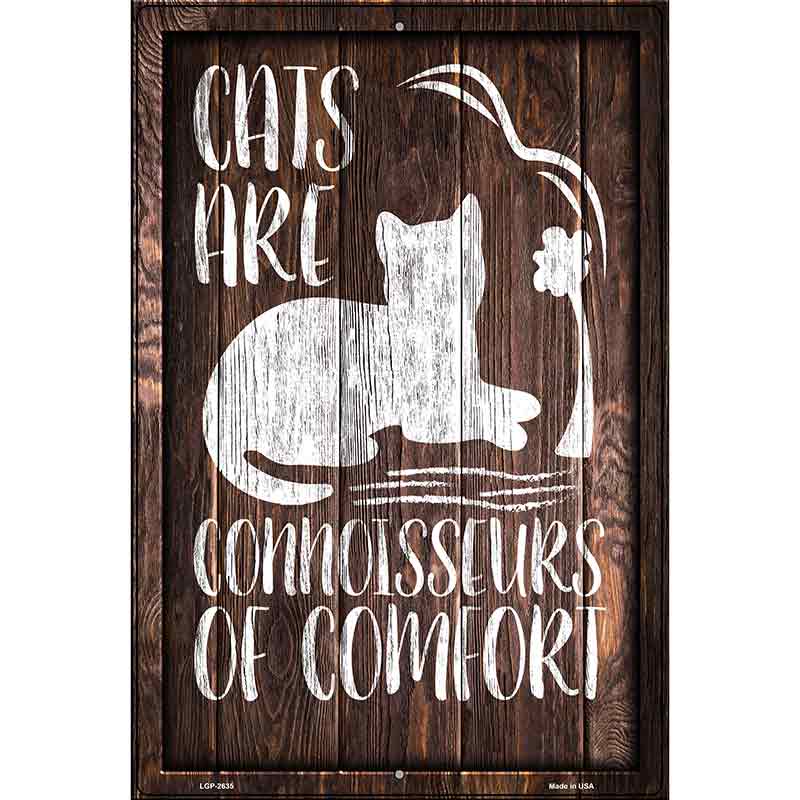 Cats Are Connoisseurs Novelty Metal Parking Sign 12" x 18" (LGP)