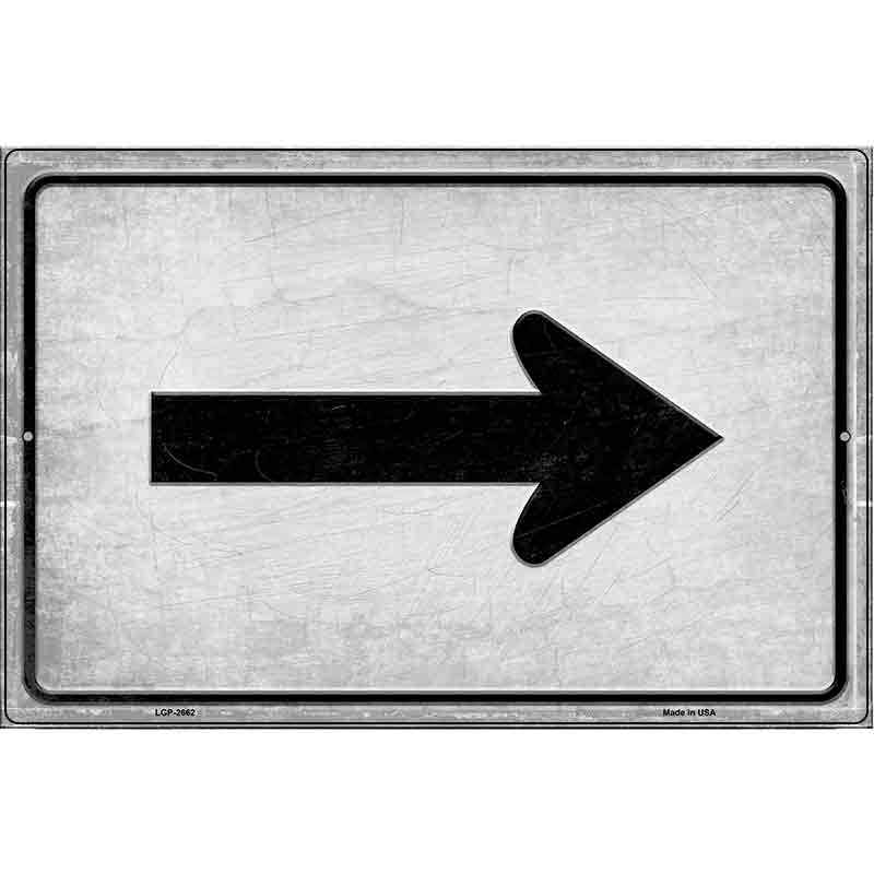 Right Arrow Novelty Metal Parking Sign 12" x 18" (LGP)