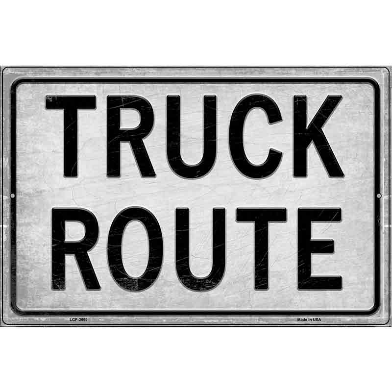 Truck Route Novelty Metal Parking Sign 12" x 18" (LGP)