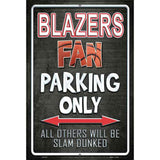 Trail Blazers Metal Novelty Parking Sign 12" x 18" (LGP)