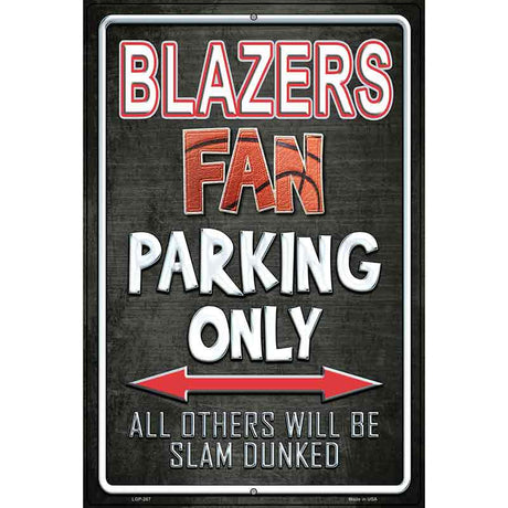 Trail Blazers Metal Novelty Parking Sign 12" x 18" (LGP)