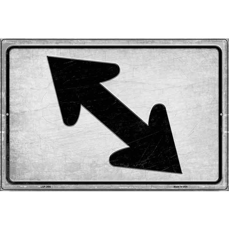 Diagonal Left and Right Novelty Metal Parking Sign 12" x 18" (LGP)