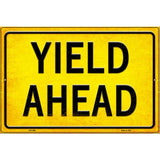 Yield Ahead Novelty Metal Parking Sign 12" x 18" (LGP)