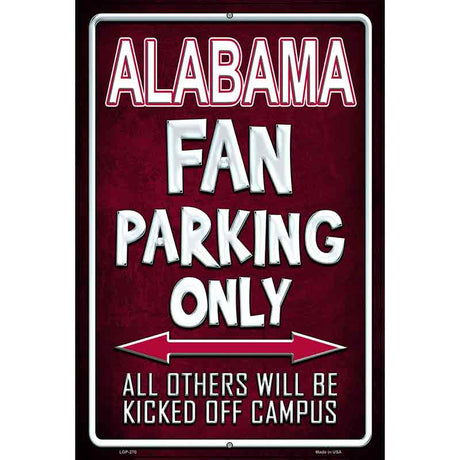 Alabama Metal Novelty Parking Sign 12" x 18" (LGP)