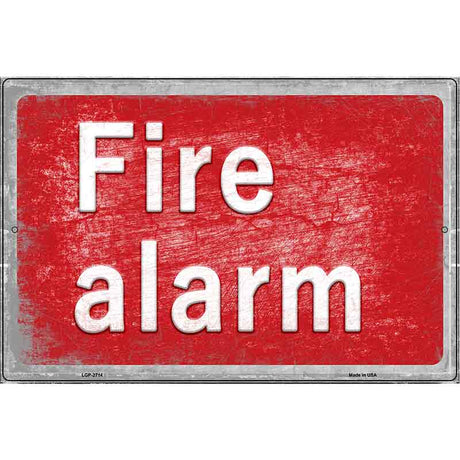 Fire Alarm Novelty Metal Parking Sign 12" x 18" (LGP)