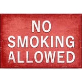 No Smoking Allowed Novelty Metal Parking Sign 12" x 18" (LGP)