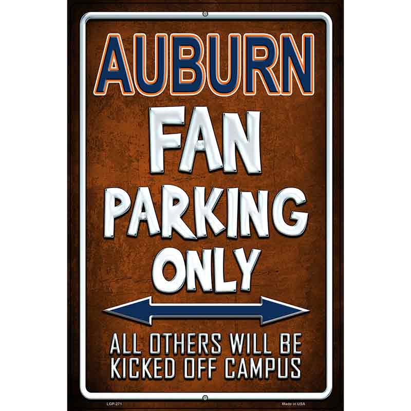 Auburn Metal Novelty Parking Sign 12" x 18" (LGP)