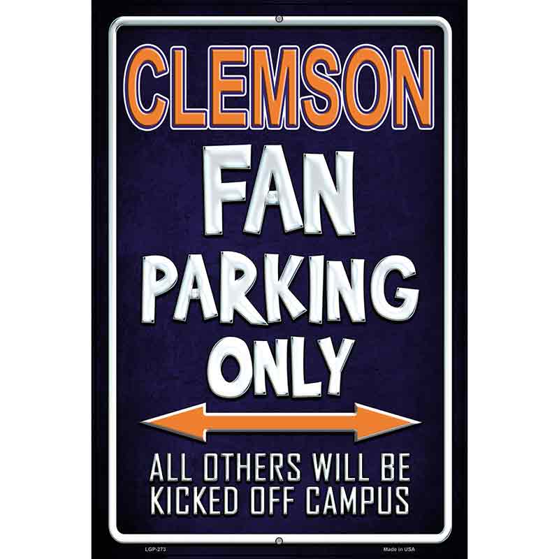 Clemson Metal Novelty Parking Sign 12" x 18" (LGP)