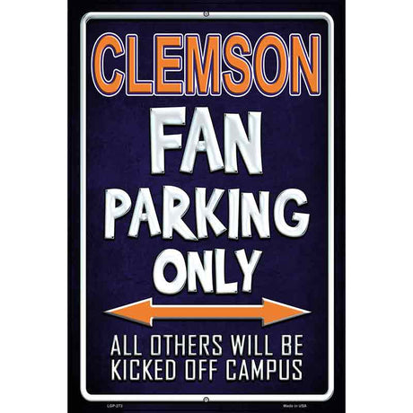 Clemson Metal Novelty Parking Sign 12" x 18" (LGP)