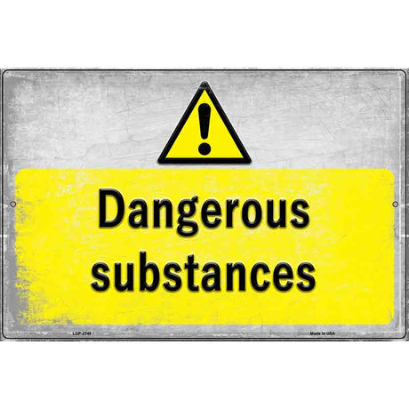 Dangerous Substances Novelty Metal Parking Sign 12" x 18" (LGP)