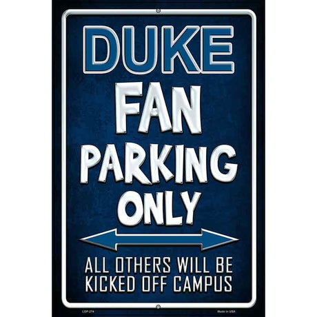 Duke Metal Novelty Parking Sign 12" x 18" (LGP)