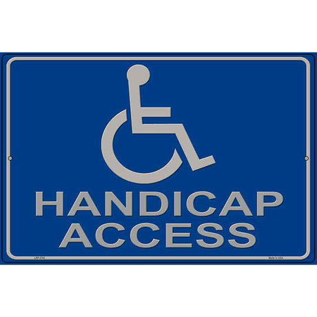 Handicap Access Novelty Metal Parking Sign 12" x 18" (LGP)