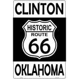 Clinton Oklahoma Historic Route 66 Novelty Metal Parking Sign 12" x 18" (LGP)