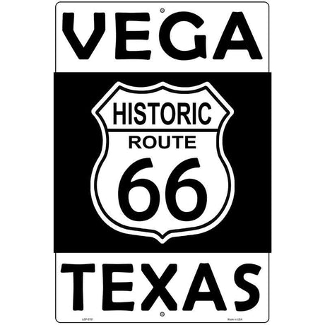 Vega Texas Historic Route 66 Novelty Metal Parking Sign 12" x 18" (LGP)