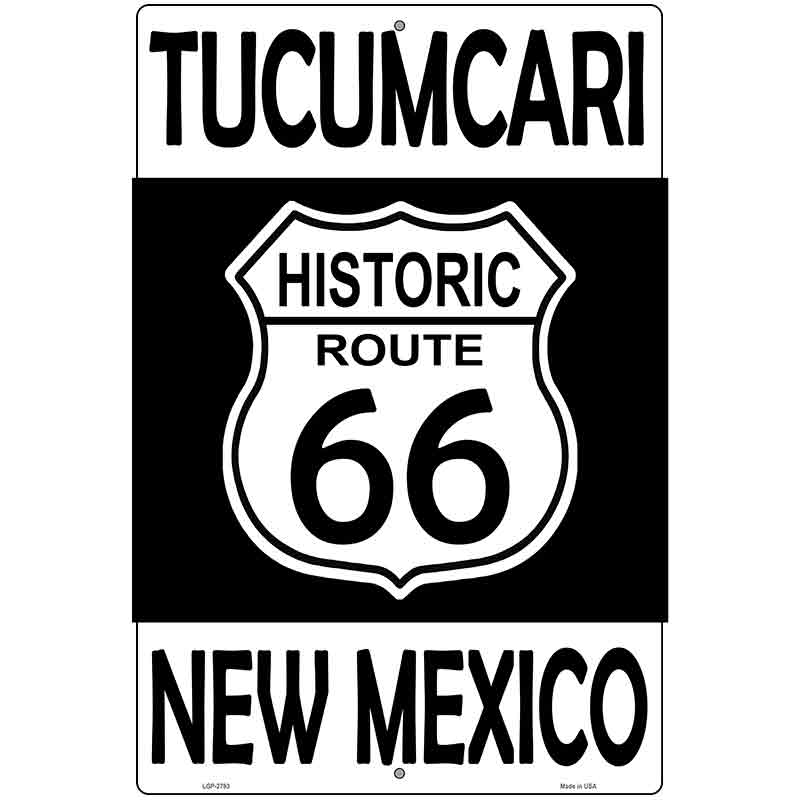 Tucumcari New Mexico Historic Route 66 Novelty Metal Parking Sign 12" x 18" (LGP)