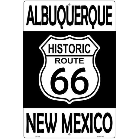 Albuquerque New Mexico Historic Route 66 Novelty Metal Parking Sign 12" x 18" (LGP)