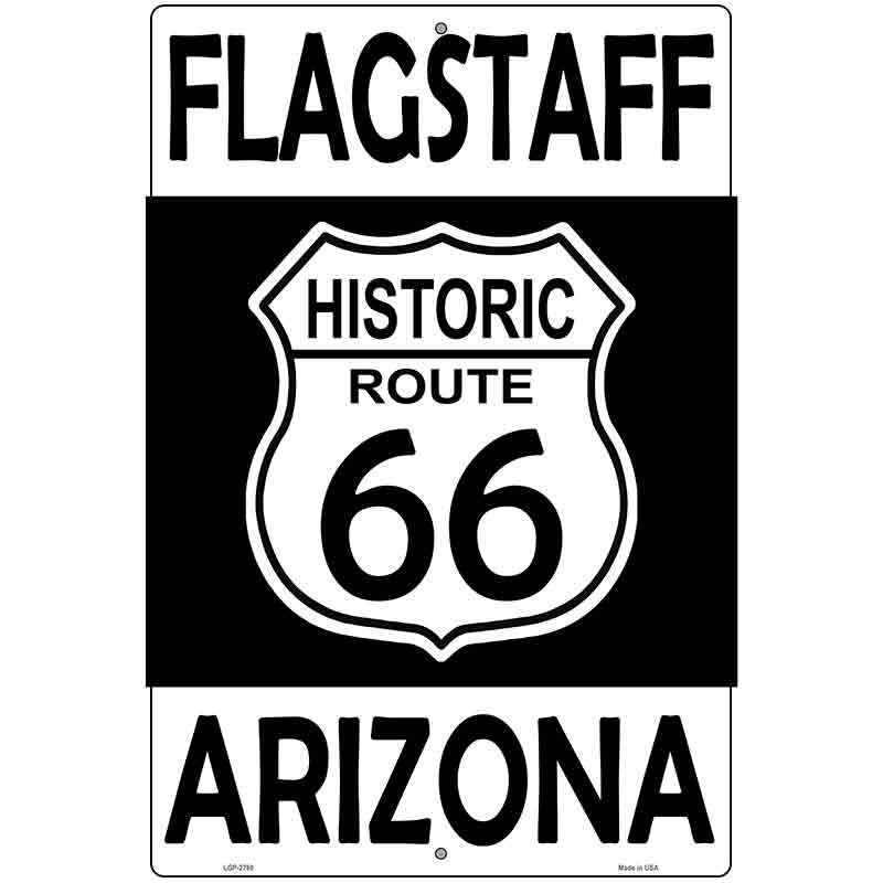 Flagstaff Arizona Historic Route 66 Novelty Metal Parking Sign 12" x 18" (LGP)