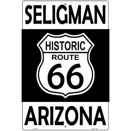 Seligman Arizona Historic Route 66 Novelty Metal Parking Sign 12" x 18" (LGP)