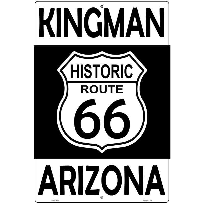 Kingman Arizona Historic Route 66 Novelty Metal Parking Sign 12" x 18" (LGP)