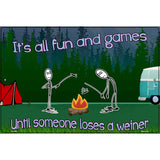 All Fun and Games Novelty Metal Parking Sign 12" x 18" (LGP)