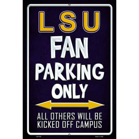 LSU Metal Novelty Parking Sign 12" x 18" (LGP)