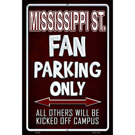 Mississippi State Metal Novelty Parking Sign 12" x 18" (LGP)