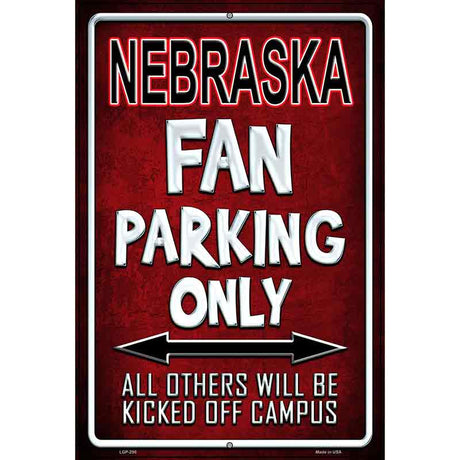 Nebraska Metal Novelty Parking Sign 12" x 18" (LGP)