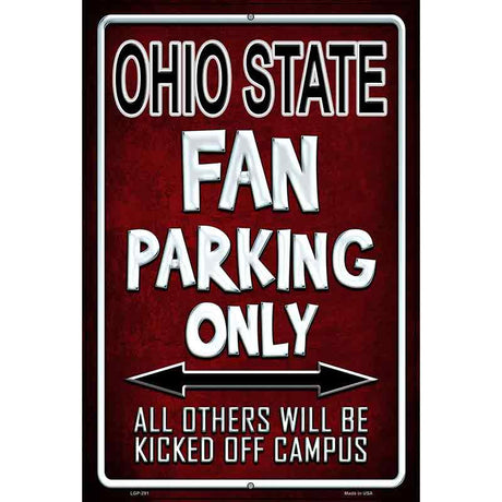 Ohio State Metal Novelty Parking Sign 12" x 18" (LGP)