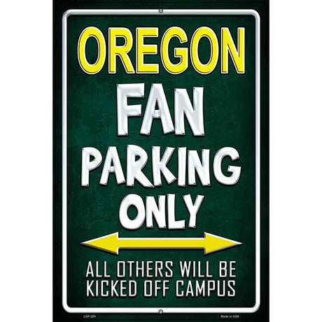 Oregon Metal Novelty Parking Sign 12" x 18" (LGP)