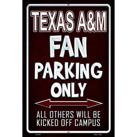 Texas A & M Metal Novelty Parking Sign 12" x 18" (LGP)