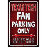 Texas Tech Metal Novelty Parking Sign 12" x 18" (LGP)