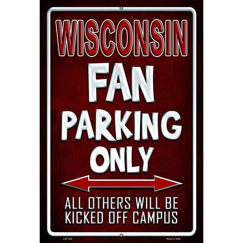 Wisconsin Metal Novelty Parking Sign 12" x 18" (LGP)