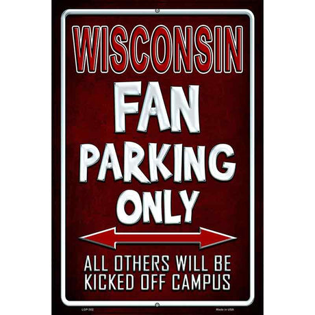 Wisconsin Metal Novelty Parking Sign 12" x 18" (LGP)