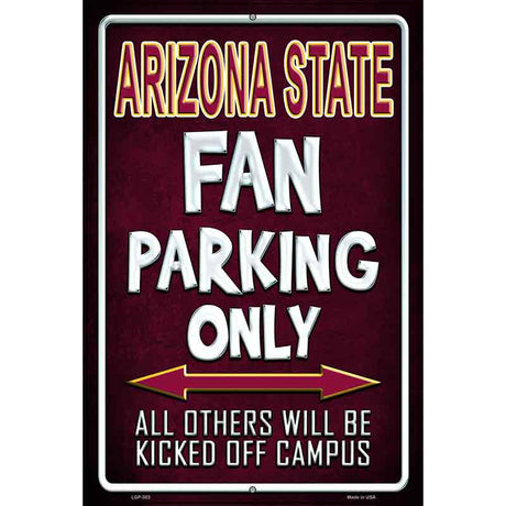 Arizona State Metal Novelty Parking Sign 12" x 18" (LGP)